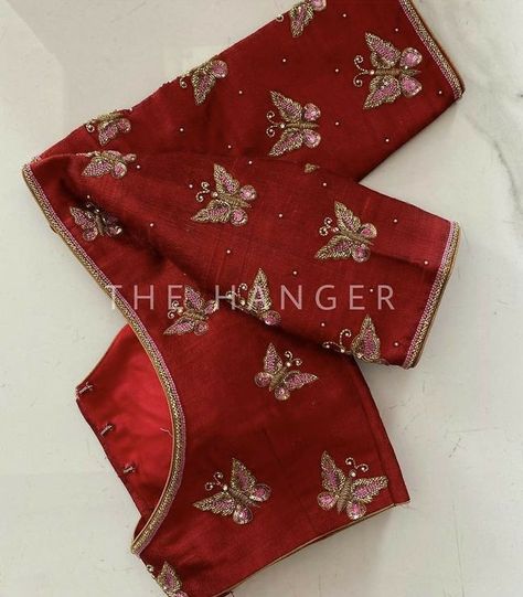 Simple Wedding Blouse Designs, Simple Maggam Work Blouse, Blouse Design Aari Work, Blouse Designs Aari Work, Simple Maggam Work, Blouse Maggam Work, Wedding Edit, Latest Blouse Designs Pattern, Traditional Blouse Designs