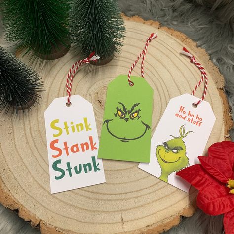 Grinch Tags, Grinch Gift Tags, Handmade Christmas Gift Tags, Grinch Stuff, Christmas Gift Tags Handmade, Matching Cards, Handmade Christmas Gifts, Grinch Christmas, The Grinch