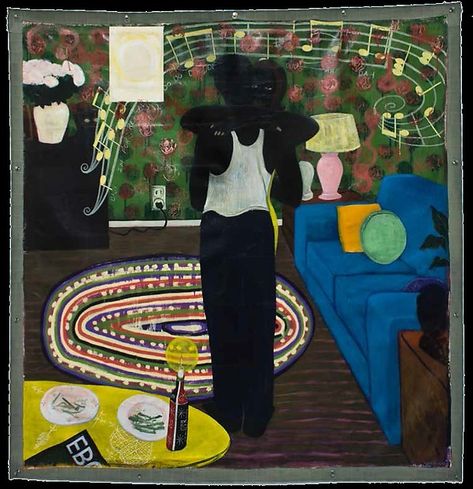 Kerry James Marshall | Slow Dance | The Met Kerry James Marshall, Romantic Paintings, Slow Dance, Museum Of Contemporary Art, African American Art, Black Artists, Modern Artwork, Art Abstrait, Metropolitan Museum Of Art