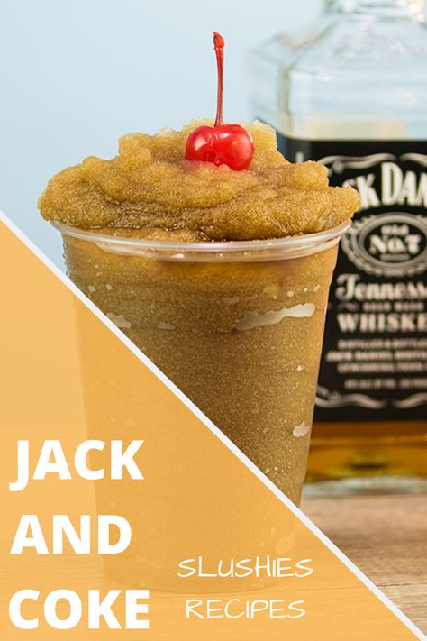 Jack and Coke are one of those combos that always help us loosen up and make some good memories! Here is the Jack and Coke Slush recipe, perfect for any party! Jack And Coke Recipe, Coke Slushie Recipe, Coke Slushie, Alcoholic Slush Recipes, Lemonade Slushie Recipe, Coke Recipes, Vodka Slush, Slush Recipes, Slushie Recipe