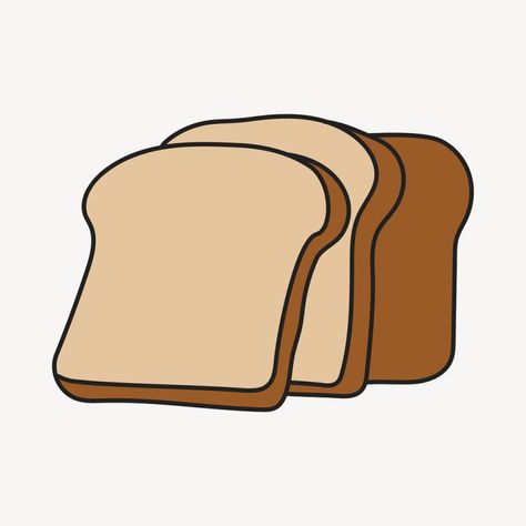 Free: Bread slices clipart, breakfast, food | Free Vector Illustration - rawpixel - nohat.cc Slice Of Bread Drawing, Bread Clipart, Bread Vector, Coffee Illustrations, Drawing Graphic Design, Cute Collage, Silly Doodles, Angel Illustration, Colour Drawing