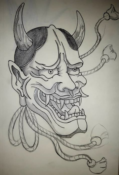 Hanya Mask Tattoo, Hannya Maske, Mascara Oni, Japanese Mask Tattoo, Samurai Tattoo Sleeve, Oni Mask Tattoo, Oni Tattoo, 42 Tattoo, Hannya Mask Tattoo