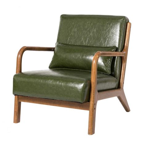 Armchair Decor, Mid Century Modern Armchair, Leather Accent Chair, Leather Lounge Chair, Accent Arm Chairs, Leather Lounge, Modern Armchair, Modern Accents, Furniture Outlet Stores