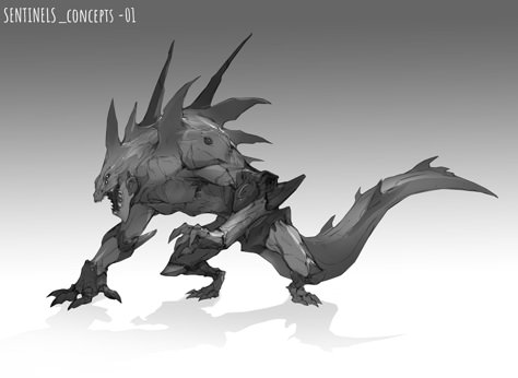 ArtStation - Immortal kings - concept art, Thiago Almeida Concept Art Creature, Beast Creature, Kaiju Art, Fantasy Beasts, Monster Concept Art, Alien Concept Art, Fantasy Creatures Art, Fantasy Monster, Mythical Creatures Art