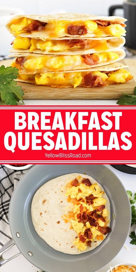 Freeze Breakfast, Breakfast Quesadillas, Yellow Bliss Road, Breakfast Quesadilla, Frozen Breakfast, Breakfast Prep, Make Breakfast, Healthy Breakfast Recipes Easy, Freezer Breakfast