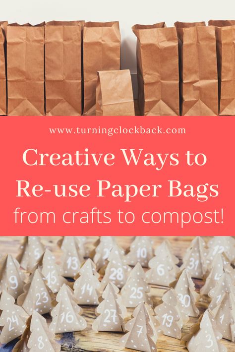 From paper bag crafts to homemade book covers, learn to reuse paper bags instead of throwing them away.  Here are a few creative uses for brown paper bags... because we all forget our reusable ones occasionally! Crafts With Paper Grocery Bags, Upcycle Paper Bags, Brown Paper Bag Thanksgiving Craft, Reuse Paper Bags, Brown Paper Bags Crafts, Paper Bag Upcycle, Shopping Bag Craft, Upcycle Brown Paper Bags, Grocery Bag Crafts