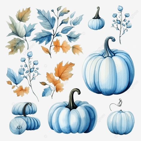 set of watercolor illustrations on the theme of fantasy on the theme of thanksgiving blue pumpkins Vintage Pumpkin Images, Blue Thanksgiving Wallpaper, Blue Thanksgiving, Blue Clipart, Pumpkin Images, Pumpkin Illustration, Pumpkin Vector, Blue Pumpkin, Thanksgiving Wallpaper