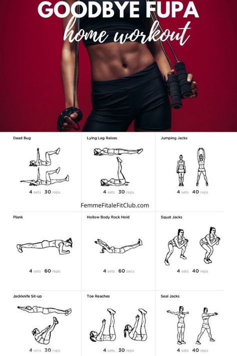 Whether you recently gave birth or enjoy one too many pieces of cake, this goodbye fupa workout can be done at home or the gym to tighten and tone your lower abs in no time. The exercises strengthen your core and the cardio burns the fat hiding your abs. #nofupa #fupablaster #cardio #integratedcardio #health #workoutsforwomen #hiitworkoutsforwomen #hiitworkouts #lowerbelly #bellypooch #muffintop #lowerbellypoochblaster #bellypoochworkout #belly #athomeworkout #homeworkout Core Workout Lower Belly, Lower Belly Workout At Gym, Lower Ab Workout Gym, Muffintop Workout, Lower Back Workout At Home, Fupa Workouts, Fupa Workout, Pooch Workout, Lower Belly Pooch