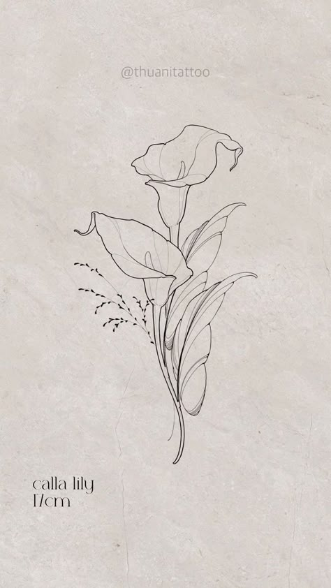 Calililly Flower Drawing, Calla Lily Tattoo Design, Calla Lily Bouquet Tattoo, Calla Lily Drawing, Calla Lily Tattoo, Lilly Tattoo Design, Lilly Flower Tattoo, Abstract Tattoo Ideas, Lillies Tattoo