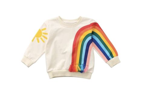 Winter Baby Boy, Pull Bebe, Rainbow Sweater, Cotton Long Sleeve Shirt, Cute Sweatshirts, Baby Outfits, Girl Sweatshirts, Boys Long Sleeve