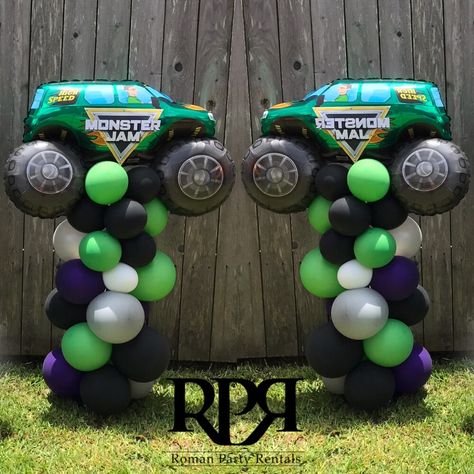 Monster Truck Party Balloons, Monster Truck Balloon Decor, Monster Jam Balloon Decor, Monster Jam Balloon Arch, Monster Truck Balloons, Monster Truck Balloon Arch, Monster Jam Balloon Garland, Monster Truck Balloon Garland, Monster Jam Party Decorations