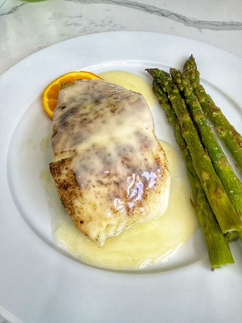 Orange Cream Sauce For Fish, Beurre Blanc Sauce Recipe, White Cream Sauce, White Wine Butter Sauce, Roasted Halibut, Lemon Cream Sauces, Halibut Recipes, Wine Butter, White Wine Sauce