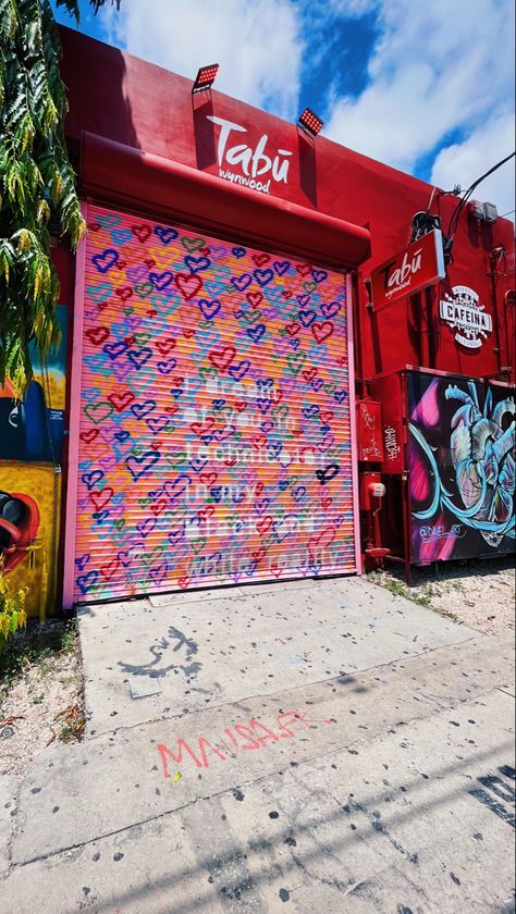 Mural/Wall Art #mural #travel #miami #saying #wordsofencouragement #lovequote Miami Murals Street Art, Travel Miami, Wall Art Mural, Wynwood Miami, Mural Wall, Murals Street Art, Mural Wall Art, Words Of Encouragement, Wall Murals