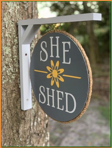 (paid link) custom wood signs She Shed Decorating Ideas, Diy She Shed, She Shed Signs, She Shed Interior, She Shed Decor, Shed Makeover, Yellow Daisy Flower, Shed Decor, Shed Interior