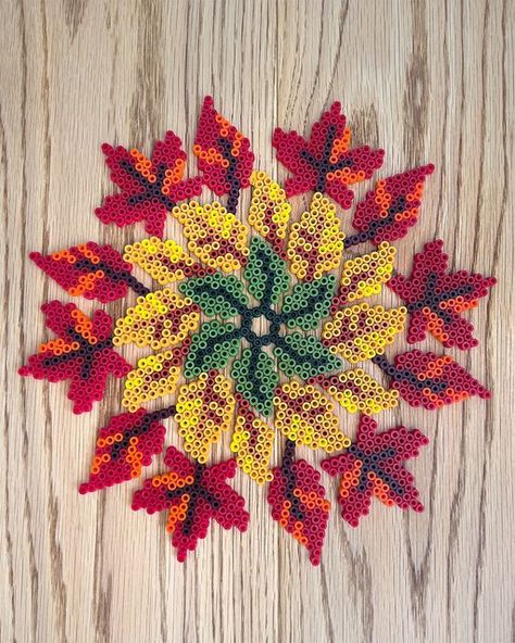 Autumn Hama Beads, Autumn Perler Beads, Perler Beads Autumn, Thanksgiving Perler Bead Patterns, Fall Perler Beads, Fall Perler Bead Patterns, Ode To Autumn, Christmas Perler Beads, Melty Bead Patterns