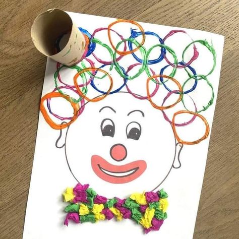 Carnival Crafts For Preschoolers, Circus Infant Art, Circus Activities For Toddlers, Carnival Preschool Theme, Preschool Circus, Circus Activities, Thema Circus, Clown Crafts, Circus Birthday Party Theme