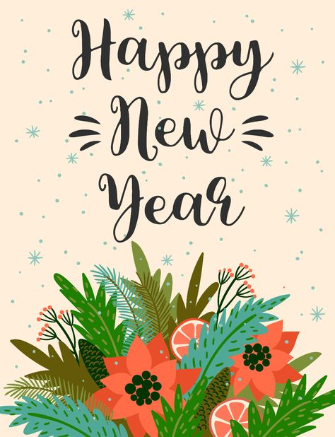 Happy New Year Card Design, Bujo January, Happy New Year Illustration, Happy New Year Fireworks, Christmas Prayer, Happy New Year Pictures, Happy New Year Wallpaper, New Year Illustration, New Year Art