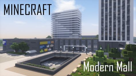 Mall In Minecraft, Minecraft Shopping Mall, Minecraft Shopping Center, Minecraft Mall Ideas, Mall Minecraft, Minecraft Cities, Minecraft Shop, Minecraft Circles, Minecraft Concept