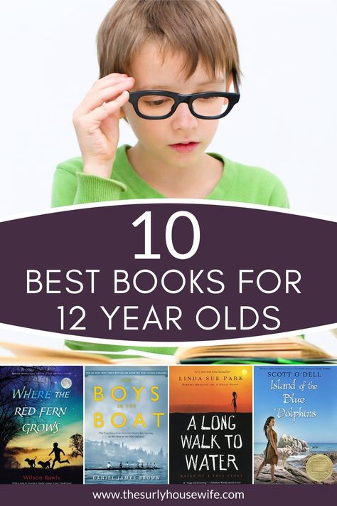 10 best books for 12 year old boys AND girls! They include chapter books, fantasy, classics, realistic fiction, and historical fiction. They are perfect for reading aloud, independent reading, or a summer reading list! Best Fiction Books, Homeschool Routine, Amazing Books, Best Children Books, Modern Books, Independent Reading, Books For Boys, Animal Books, Best Books