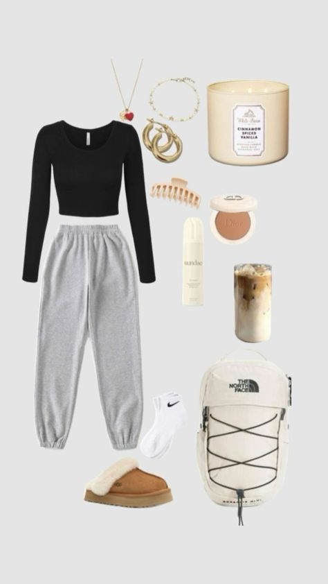 Winter Fit, Comfy Outfit, Casual Preppy Outfits, Trendy Outfits For Teens, Cute Lazy Outfits, Cute Lazy Day Outfits, Lazy Day Outfits, Cute Preppy Outfits, Inspo Outfit