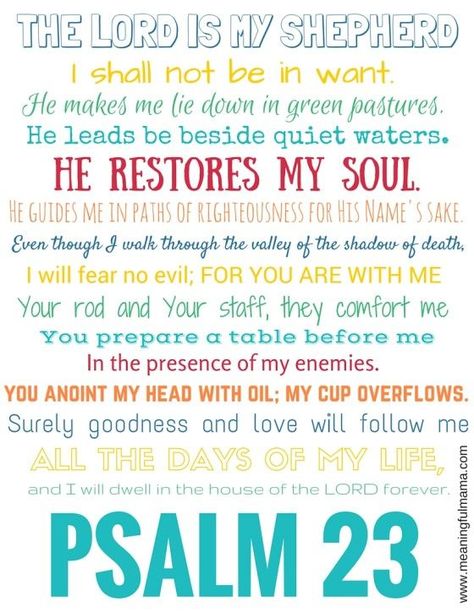 Psalm 23 Free Printable - Bible Resources for Scripture The Lord Is My Shepherd, Bible Resources, Bible Text, Bulletin Board Sets, The Good Shepherd, Printable Bible Verses, Psalm 23, Favorite Bible Verses, Faith Inspiration