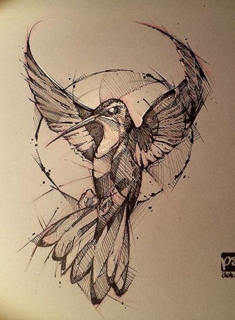 Hummingbird Sketch, Hummingbird Drawing, Tier Tattoo, Single Line Tattoo, Kunst Tattoos, Tattoo Zeichnungen, Bird Sketch, Hummingbird Tattoo, Typographic Poster