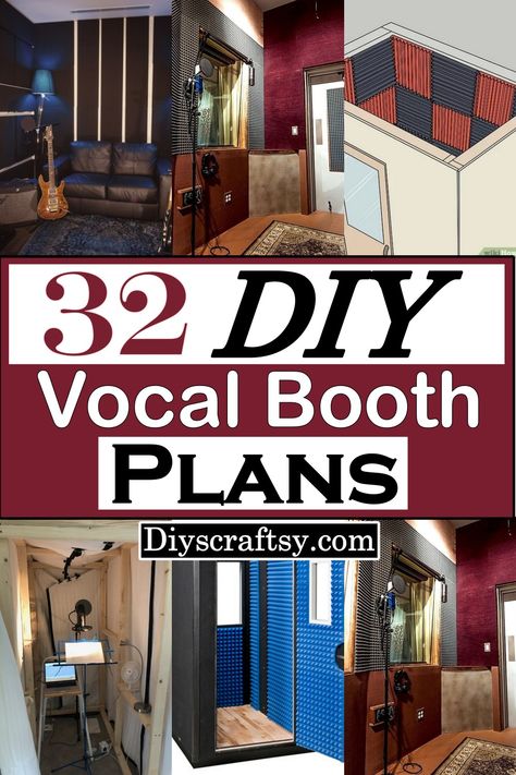 Diy Recording Booth, Diy Vocal Booth, Diy Wind Turbine, Cabinet Door Ideas, Recording Booth, Diy Cabinet Doors, Wall Paneling Diy, Foam Panels, Home Recording Studio