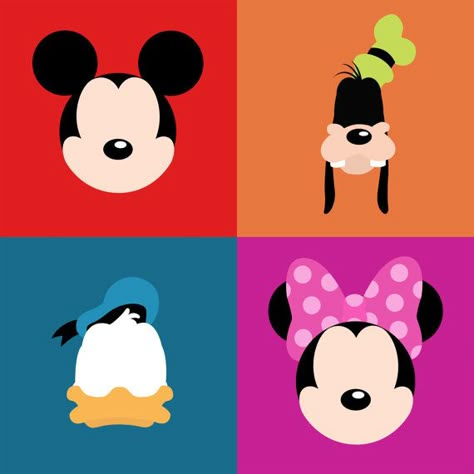 Easy Canvas Art Disney, Disney Minimalist Art, Simple Disney Paintings, Mickey Mouse Canvas Painting Easy, Disney Movie Paintings Easy, Disney Painting Ideas, Minimalista Disney, Cartoon Minimalist, Disney Painting