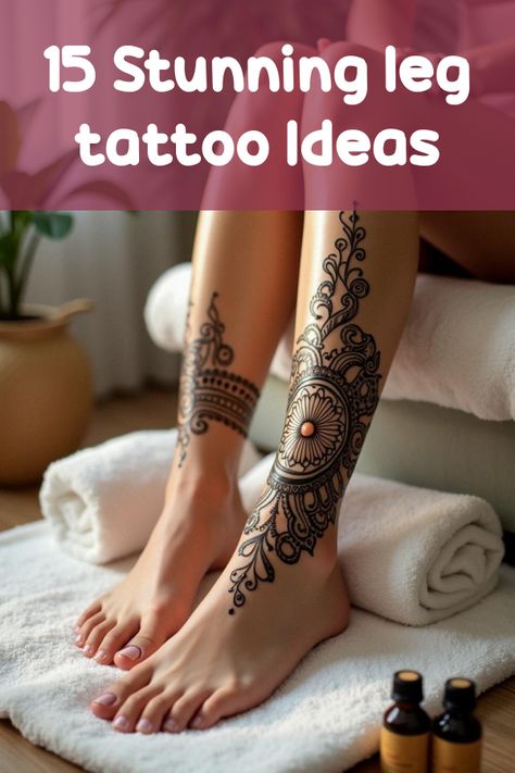 Did you know that a leg tattoo can completely revolutionize your style? Dive into body art secrets, bold ink trends, and stunning designs that turn heads. Discover exclusive ideas with 15 captivating photos that reveal how to rock your leg tattoo with confidence and flair. Leg Tattoo Designs, Best Leg Tattoos, Leg Tattoo Ideas, Leg Tattoo, Leg Tattoos, Floral Patterns, A Tattoo, Geometric Shapes, Body Art