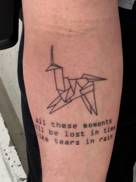 All Those Moments Will Be Lost In Time, Bladerunner Tattoo Ideas, Blade Runner 2049 Tattoo Ideas, Runner Tattoo Ideas, Bladerunner Tattoo, Blade Runner 2049 Tattoo, Blade Runner Tattoo, Like Tears In The Rain, Moments Tattoo