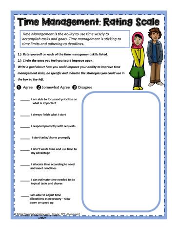 Time Management Group Activities, Time Management Activities For Students, Executive Functioning Activities, Time Management Worksheet, Time Management Activities, Time Management Work, Rating Scale, Living Skills, List Of Skills