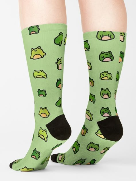 "Frogs Doodle" Socks for Sale by tdoodles | Redbubble Frog Things To Buy, Cute Frog Clothes, Cute Frog Outfits, Frogs Doodle, Frog Outfits, Frog Bedroom, Frog Clothing, Frog Clothes, Frog Fashion