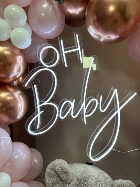 Backdrop Decor, Neon Flex, Oh Baby, Backdrop Decorations, Baby Shower Gender Reveal, Neon Sign, Gender Reveal, Chalkboard, Car Accessories