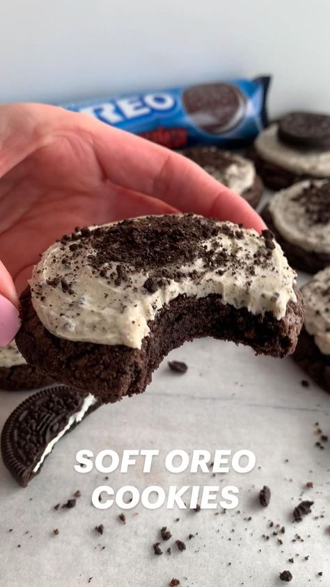 Pin on Fitwaffle Kitchen Recipe Videos Baking Recipes Desserts, Oreo Buttercream, Chocolate Dishes, Oreo Recipes, Easy Baking Recipes Desserts, Buttercream Icing, Tasty Baking, Sweet Snacks Recipes, Baked Dessert Recipes