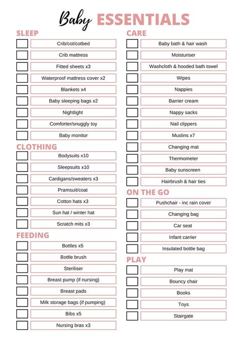 Baby Travel List, Baby Packing List Travel, Baby Travel Checklist, Newborn List, Baby Checklist Newborn, Baby Essential Checklist, Newborn Checklist, Essentials Checklist, Holiday Checklist