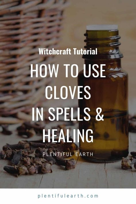 Cloves: Spiritual Meanings & Magical Uses In Spells & Witchcraft Clove Magical Use, Cloves Benefits Witchcraft, Clove Uses Witchcraft, Spiritual Benefits Of Clove, How To Use Cloves, Clove Water Benefits, Clove Essential Oil Benefits, Clove Oil Uses, Herb Meanings