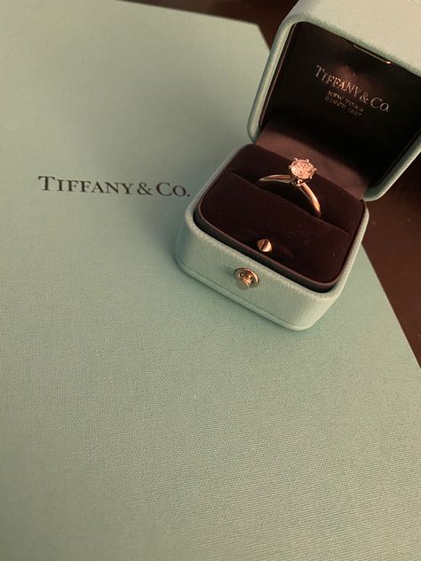 My fiance proposed last night with the most perfect Tiffany ring! 😍 Proposal Night, Tiffany Co Engagement Rings, Engagement Ring Tiffany, Carrie Underwood Hair, Tiffany Ring, Tiffany Co Rings, Tiffany Engagement Ring, Tiffany Rings, Cute Engagement Rings