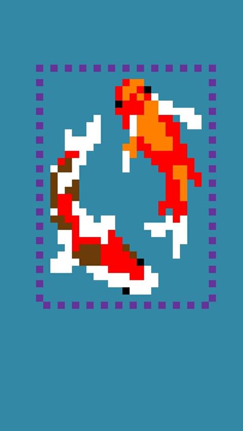 Perler Bead Koi Fish, Pixel Art Koi Fish, Koi Pixel Art, Koi Fish Pixel Art, Koi Fish Cross Stitch, Fish Pixel Art, Fish Cross Stitch, Hama Art, Lego Mosaic