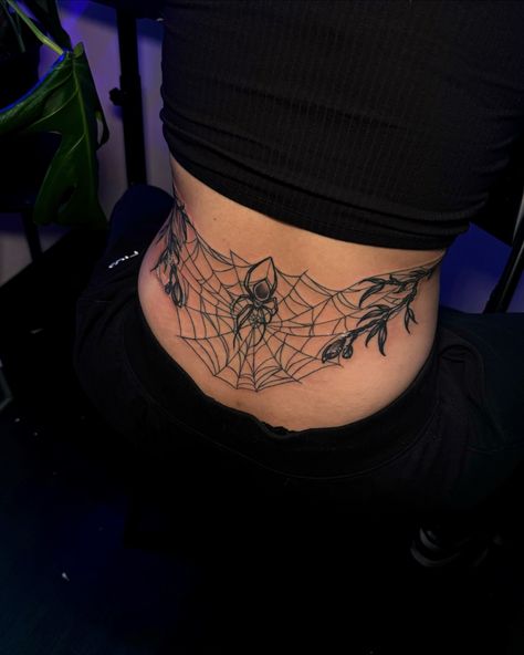 She wanted a spider web lower back piece and I thought it would be so cute if we made it hang between two branches how they do in the wild and she loved the idea 🕸️ 🕷️Dm to book! 🌿🧚‍♀️ #tattooshop #tattooartist #tattoo #tattooflash #tattooideas #tattooart #latattoo #latattooartist #latattoos #latattooshop #explorepage #explorepage✨ #femaletattooartist #flashdesign #losangelestattooartist #latattooartist #losangeles #tattooartistla #losangelesthingstodo #losangelestattoos #tattooartistla #tat... Tattoo Breast, Spider Web Tattoo, Los Angeles Tattoo, La Tattoo, Web Tattoo, Flash Design, Female Tattoo Artists, Cute Little Tattoos, Back Piece