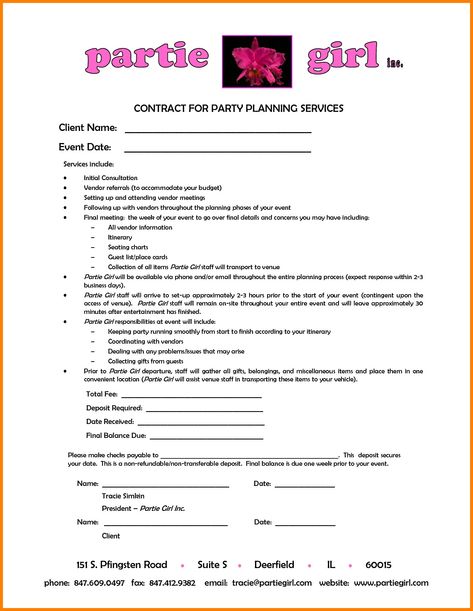 Event Planner Invoice Template Inspirational Birthday Party Agreement form Basic event Planning Invoice Party Planner Template, Event Planning Checklist Templates, Event Planning Contract, Planning School, Party Planning Business, Event Planning Career, Event Planning Quotes, Event Planning Template, Planning Quotes