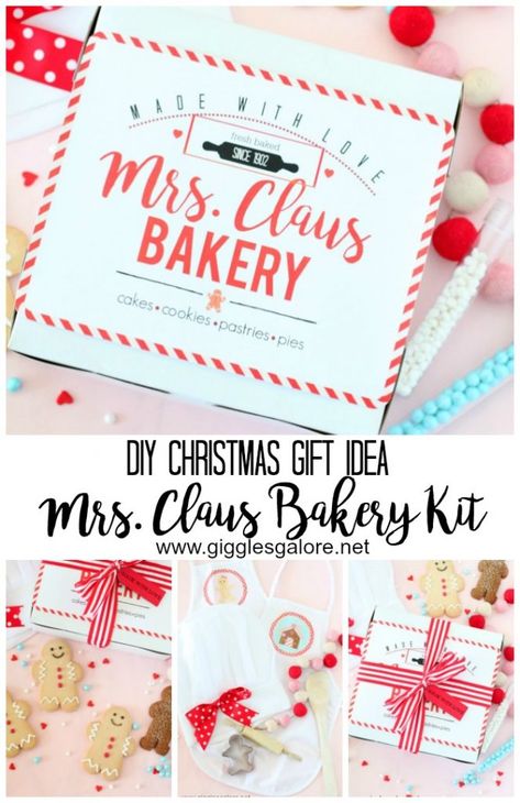 Mrs. Claus Bakery Kit, great DIY Christmas gift idea for neighbors and friends Mrs Claus Bakery, Fall Movie, Holiday Party Inspiration, Christmas Eats, Merry Chistmas, Mrs Clause, Diy Christmas Decorations For Home, Bakery Decor, Christmas Memories