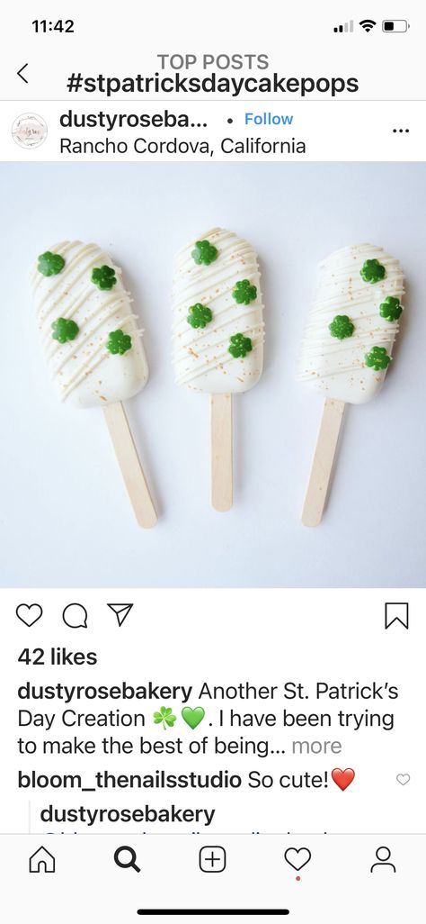 St Patricks Cake Pop, Protein Cake Pops, St Patricks Day Cakes, Bomb Cake, St Patrick Day Treats, Cake Pop Decorating, Chocolate Covered Treats, Sweet Ideas, Saint Patties