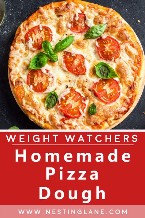 Weight Watchers Pizza Dough, Ww Pizza Dough Recipe, Ww Pizza Dough, Pizza Dough Instant Yeast, Weight Watcher Pizza Recipe, Wheat Pizza Dough Recipe, Weight Watchers Pizza, Personal Pizzas, No Yeast Pizza Dough