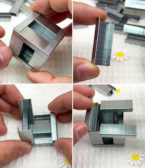 DIY Staplers Cubic Cube Making Tutorial | tutorial | How To Make a Cube using Staplers Pins :) | By Kids Art & Craft Stapler Pin Art, Onam Outfits, Groomsmen Gift Box, Pin Art, Diy Creative Crafts, Paper Crafts Diy Tutorials, Groomsmen Gift, Diy Tutorials, Diy Creative