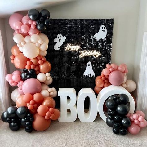 Festive Fall Birthday Party Themes Boo Two Birthday Party, Boo One Birthday, Boo Look Whos Two Birthday, Boo Themed Birthday Party, Our Boo Is Two Party, Halloween Birthday Party Backdrop, My Boo Is Turning Two, October Bday Party Ideas, Halloween 2nd Birthday Party For Girl