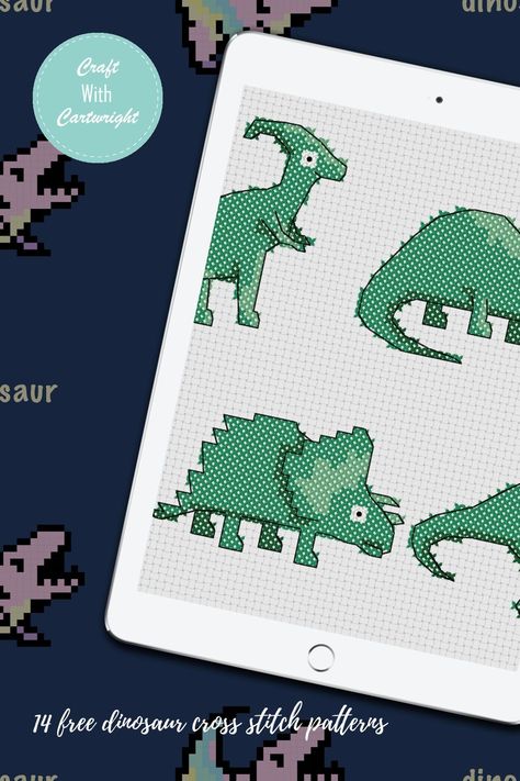 Free Dinosaur Cross Stitch Patterns, Cross Stitch Dinosaur Pattern, Dinosaur Cross Stitch Pattern Free, Small Cross Stitch Patterns Free, Cross Stitch Dinosaur, Simple Cross Stitch Patterns, Dinosaur Cross Stitch Pattern, Dinosaur Cross Stitch, Christmas Cross Stitch Patterns Free