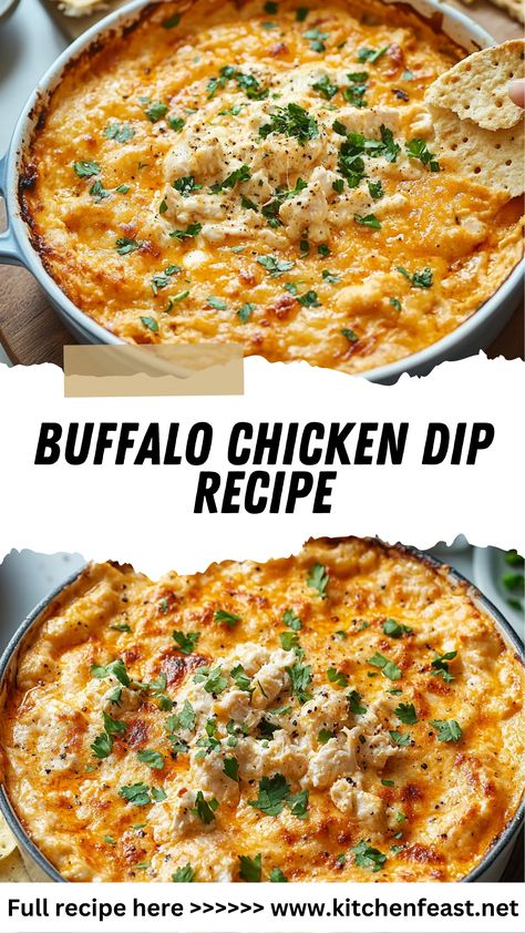 This Buffalo Chicken Dip is creamy, spicy, and packed with flavor! Perfect for game days or gatherings, it’s easy to make and customize. Dutch Oven Buffalo Chicken Dip, Buffalo Chicken Dip Baked In Oven, No Bake Buffalo Chicken Dip, Spicy Chicken Dip Buffalo, Oven Baked Buffalo Chicken Dip, Buffalo Chicken Dip Crock Pot Raw, Buffalo Chicken Dip Oven Easy, Buffalo Chicken Dio, Canned Chicken Buffalo Dip