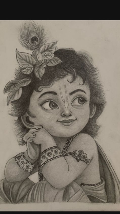 Jai shri krishn Fineliner Art, Pencil Drawing Images, Whimsical Art Journal, Pen Art Work, Easy Mandala Drawing, Anime Drawing Books, Oil Pastel Drawings, Shri Krishna, Art Tools Drawing