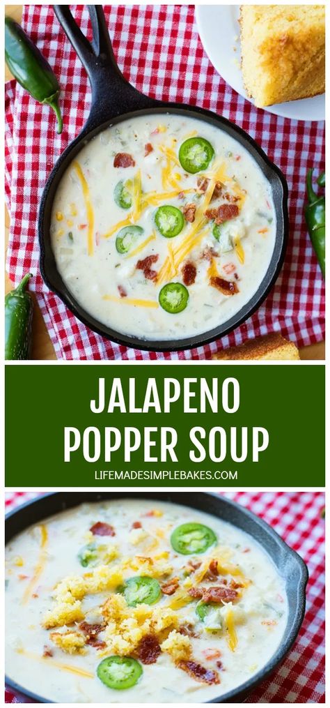 Popper Soup, Mexican Sides, Jalapeño Soup, Spicy Chicken Tacos, Beer Cheese Soup, Soup With Bacon, Beer Cheese Soups, Facebook Recipes, Winter Meals