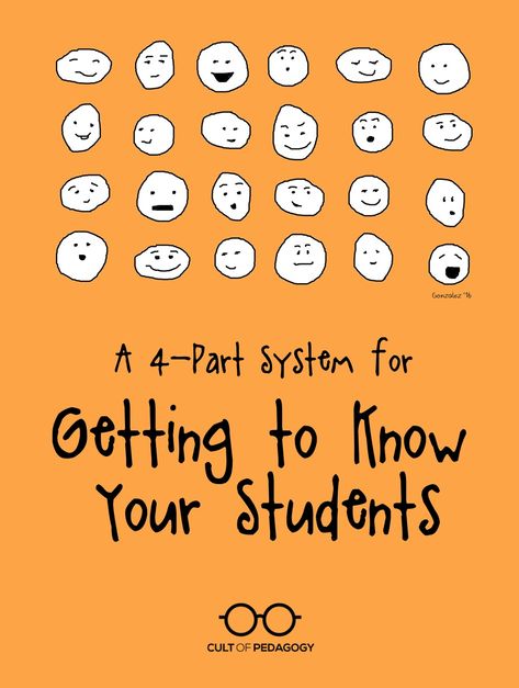 A 4-Part System for Getting to Know Your Students | Cult of Pedagogy Get To Know Students, Getting To Know Your Students, Cult Of Pedagogy, Classroom Culture, First Day Of School Activities, Building Relationships, Beginning Of The School Year, Relationship Building, Classroom Community